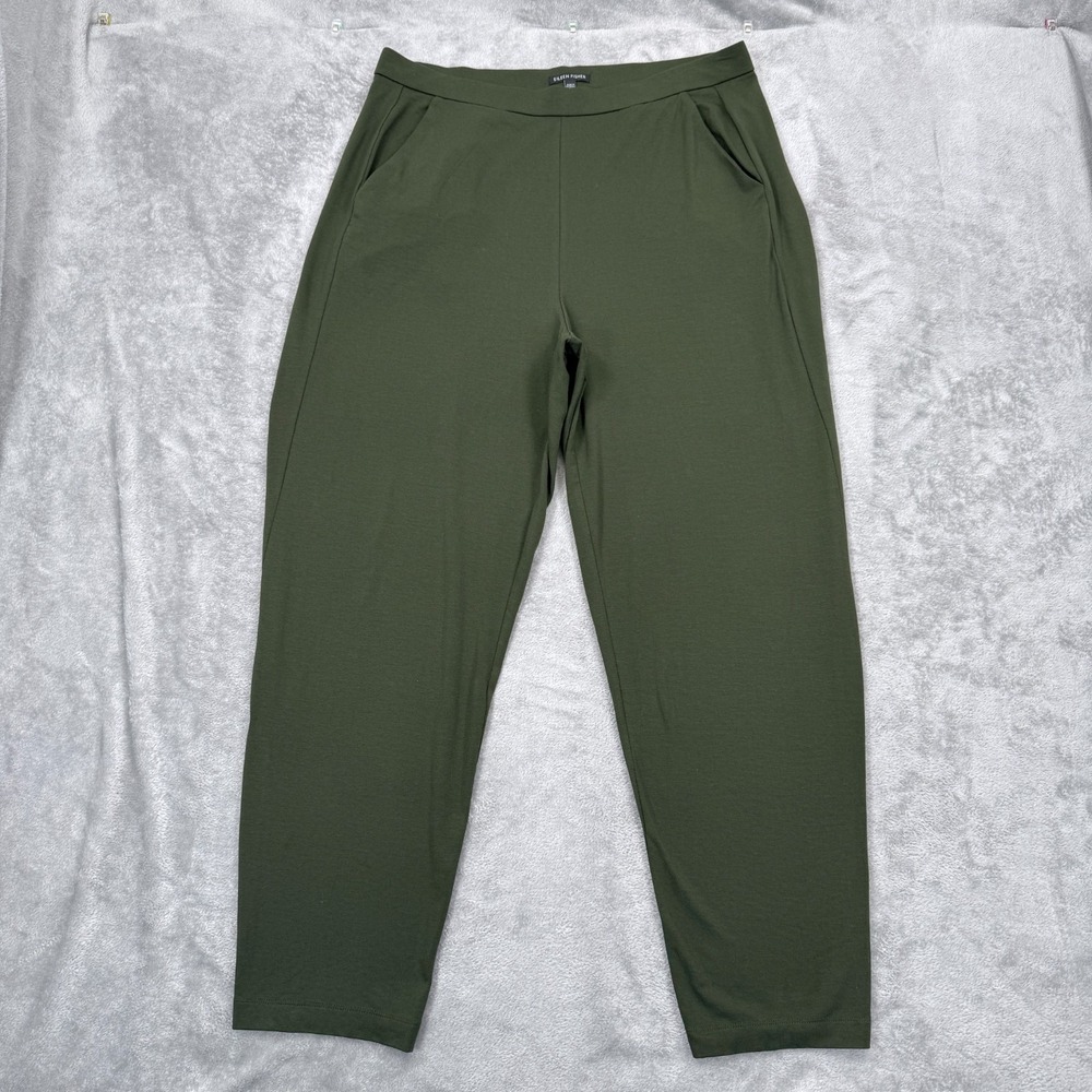 Eileen Fisher Olive Green Cropped Pants